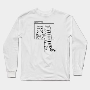 Cat Cafe Long Sleeve T-Shirt